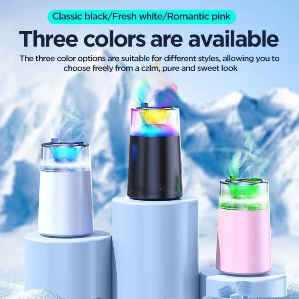 Smart Car Air Freshener with RGB Light & Fog Effect – 3-Mode Diffuser | Safe for Kids & Pets