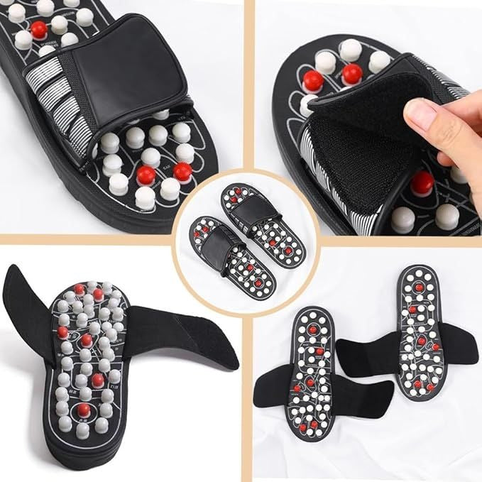 Acupressure Massage Slippers – Rotating Foot Massager for Blood Circulation & Stress Relief | All Ages