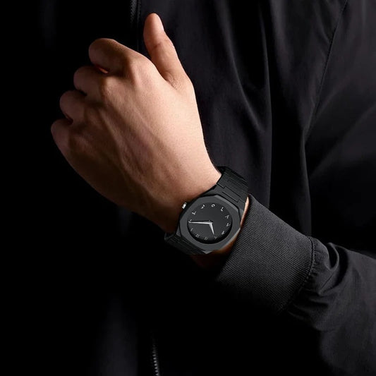 Premium All-Black Stainless Steel Arabic Watch – Minimalist Luxury Timepiece for Men