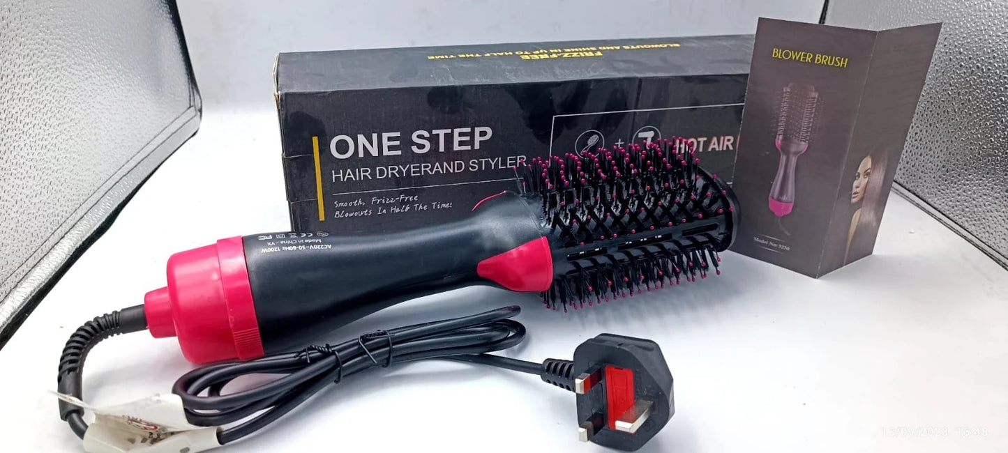 4-in-1 Hot Air Brush & Hair Volumizer – Ceramic Ionic Blow Dry Brush for Frizz-Free Blowout | All Hair Types