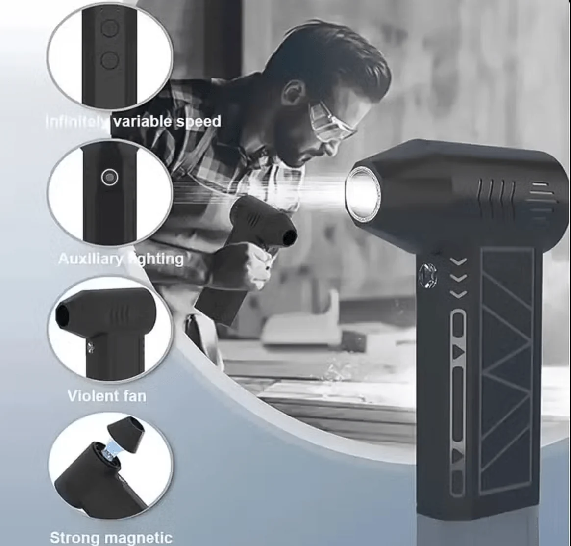 Mini Jet Fan – Handheld Portable Air Blower for BBQ, Dust Cleaning & Outdoor Use