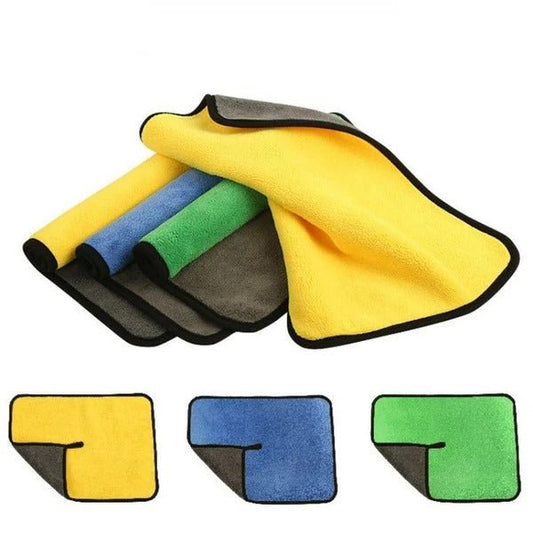 Double-Sided Microfiber Cleaning Cloth – Pack of 2 | Car, Kitchen & Home Use