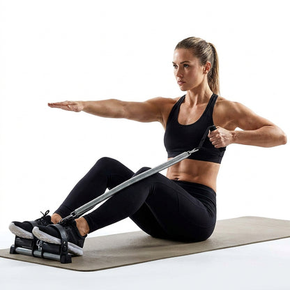 Full Body Exercise Tummy Trimmer – Spring Resistance Core & Waist Trainer for Home Workouts