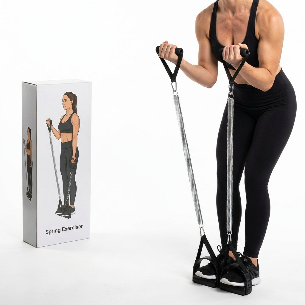 Full Body Exercise Tummy Trimmer – Spring Resistance Core & Waist Trainer for Home Workouts