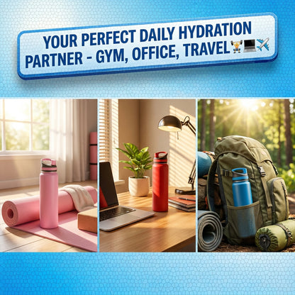 Vacuum Insulated Water Bottle with Phone Stand Lid – BPA Free Thermal Flask for Hot & Cold Drinks