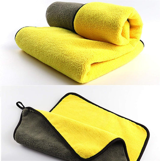 Double-Sided Microfiber Cleaning Cloth – Pack of 2 | Car, Kitchen & Home Use