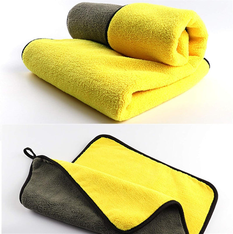 Double-Sided Microfiber Cleaning Cloth – Pack of 2 | Car, Kitchen & Home Use