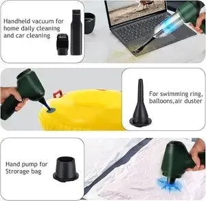 Portable Handheld Vacuum Cleaner – USB Rechargeable Cordless Mini Vacuum for Car, Home & Office