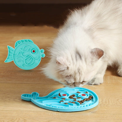 Pet Slow Feeder Bowl – Anti-Gulping TPR Dog & Cat Food Bowl for Healthy Digestion | Blue & Green