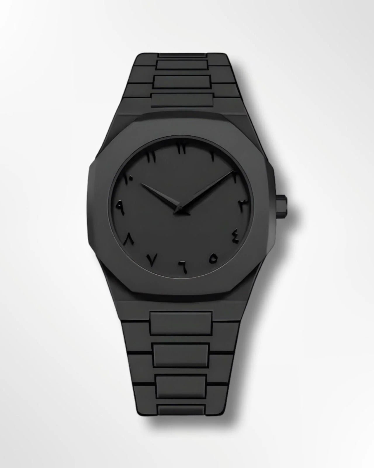 Premium All-Black Stainless Steel Arabic Watch – Minimalist Luxury Timepiece for Men