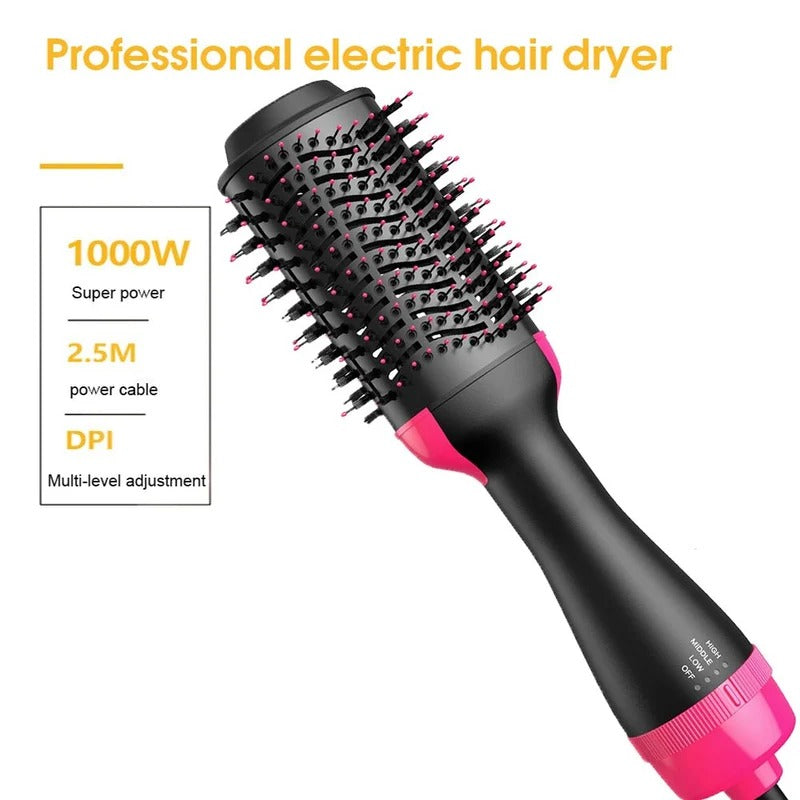4-in-1 Hot Air Brush & Hair Volumizer – Ceramic Ionic Blow Dry Brush for Frizz-Free Blowout | All Hair Types