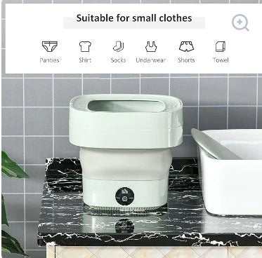 Foldable Mini Washing Machine – Portable Electric Laundry Tub for Baby Clothes, Delicates & Travel