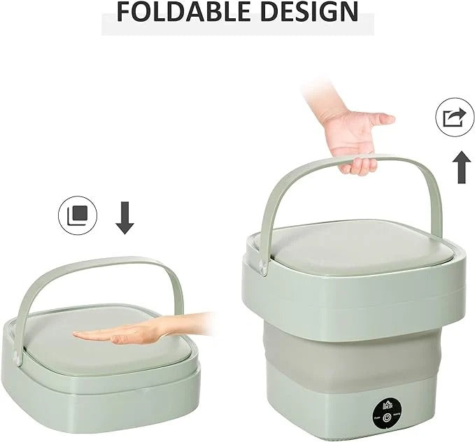 Foldable Mini Washing Machine – Portable Electric Laundry Tub for Baby Clothes, Delicates & Travel