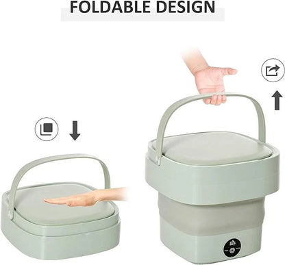 Foldable Mini Washing Machine – Portable Electric Laundry Tub for Baby Clothes, Delicates & Travel