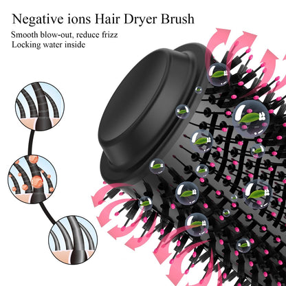 4-in-1 Hot Air Brush & Hair Volumizer – Ceramic Ionic Blow Dry Brush for Frizz-Free Blowout | All Hair Types