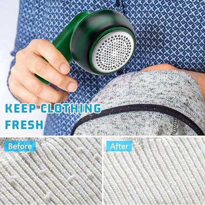 Electric Lint Remover & Fabric Shaver – 6-Blade USB Rechargeable Clothes Defuzzer for Sweaters, Coats & Upholstery