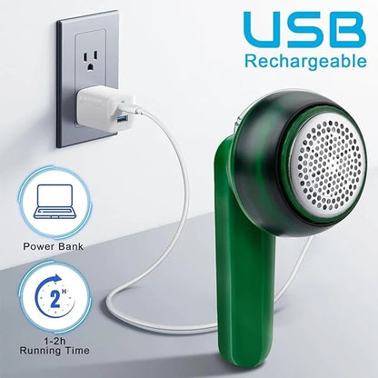 Electric Lint Remover & Fabric Shaver – 6-Blade USB Rechargeable Clothes Defuzzer for Sweaters, Coats & Upholstery