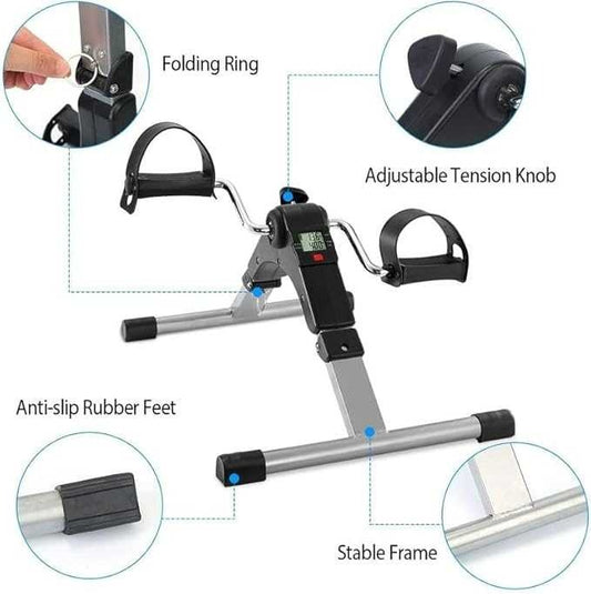 Foldable Arm & Leg Pedal Exercise Machine – Under-Desk Mini Bike with LCD Display & Adjustable Resistance