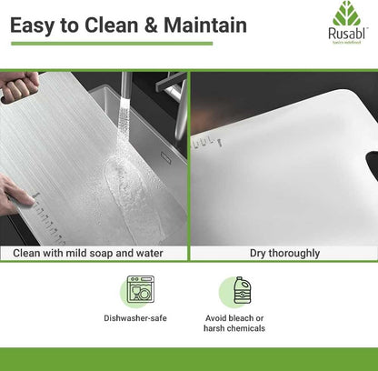 Stainless Steel Chopping Board – Extra-Thick Food-Grade Kitchen Cutting Board with Anti-Slip Base | 34x24cm