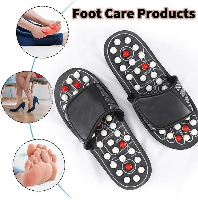 Acupressure Massage Slippers – Rotating Foot Massager for Blood Circulation & Stress Relief | All Ages