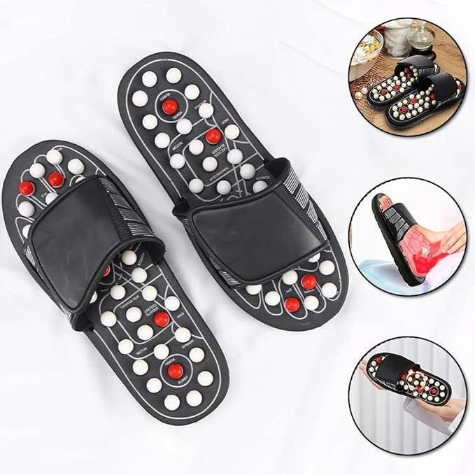 Acupressure Massage Slippers – Rotating Foot Massager for Blood Circulation & Stress Relief | All Ages