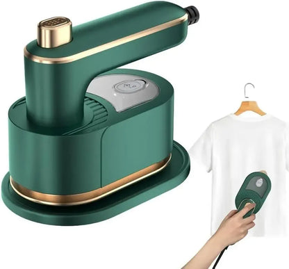3-in-1 Mini Steam Iron – Clothes Iron, Hair Straightener & Curler | Compact Foldable Travel Device