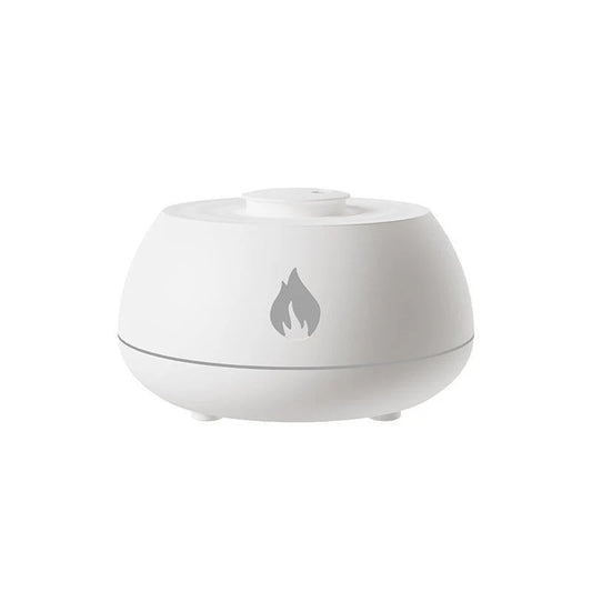 Flame Effect Humidifier & Aromatherapy Diffuser – 7-Colour LED Night Light | 130ml USB | Essential Oil Compatible