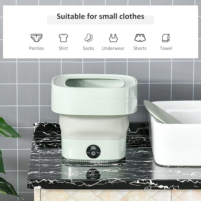 Foldable Mini Washing Machine – Portable Electric Laundry Tub for Baby Clothes, Delicates & Travel