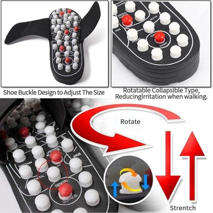 Acupressure Massage Slippers – Rotating Foot Massager for Blood Circulation & Stress Relief | All Ages